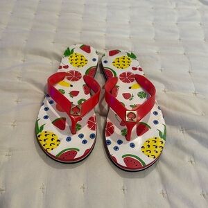 Kate Spade Women's Flip Flops Fruit Size 6
